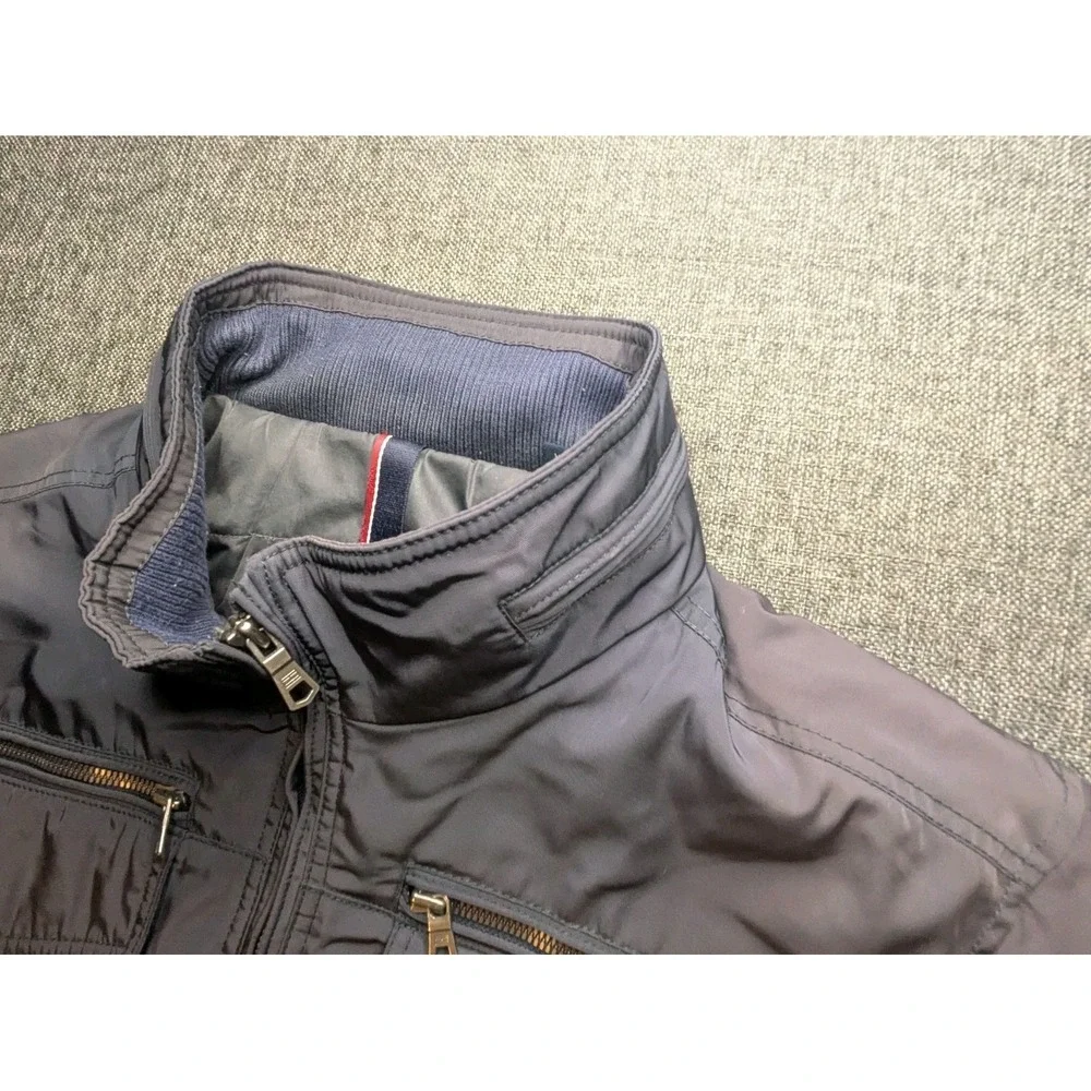 Vintage‎ Tommy Hilfiger Reflective Bomber Style Jacket Mens XXL Full Zip Coat